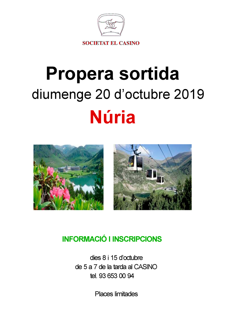 Sortida cultural a Núria, oct. 2019